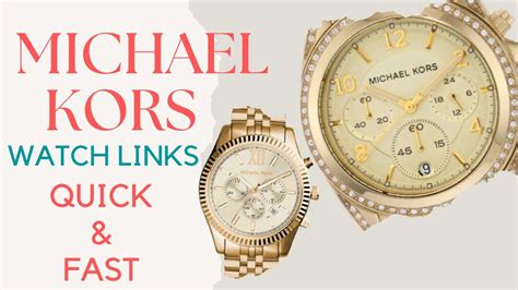 how to take links off a michael kors watch|michael kors watch extra links.